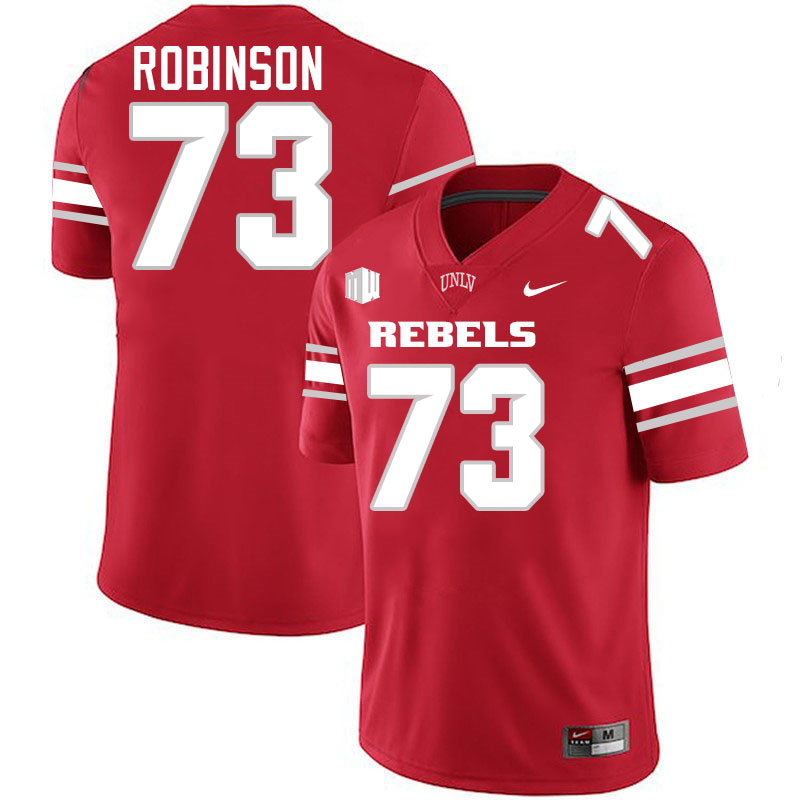 #73 Ace Robinson UNLV Rebels College Football Jersey Stitched-Scarlet